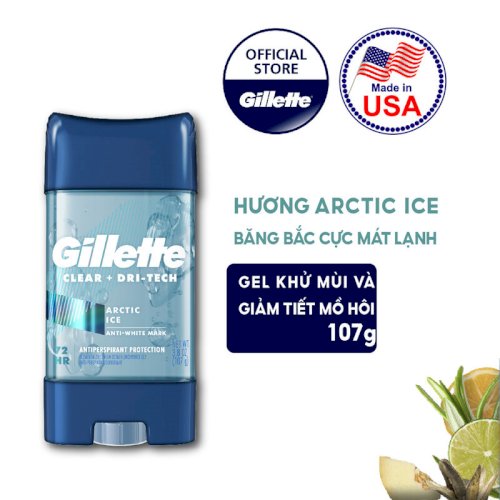 Gel Khử Mùi Gillette Giảm Tiết Mồ Hôi Hương Arctic Ice 107G