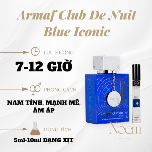 NƯỚC HOA CHIẾT ARMAF CLUB DE NUIT ICONIC / CLUB XANH - NOEM
